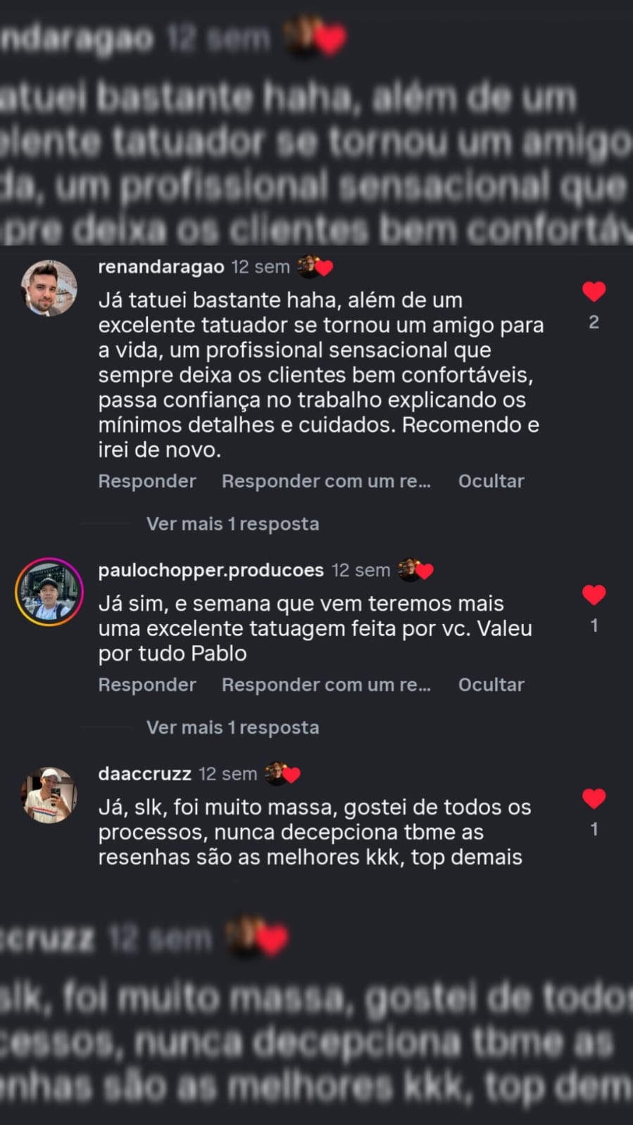Depoimento real de cliente da Glingindeberg.ink — avaliação 02